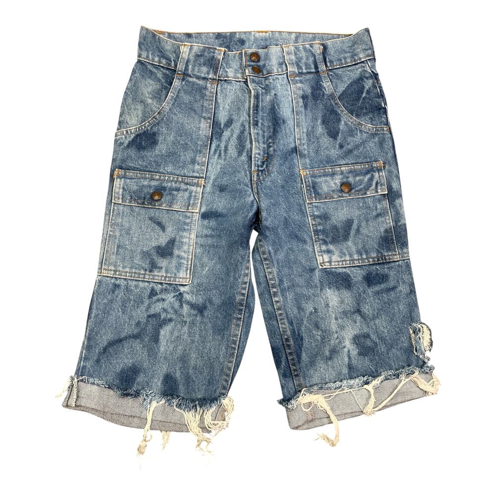 Vintage 70s Levi's 22276 Denim Cropped Bush Jeans Bleached